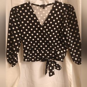 poka dot top NWOT